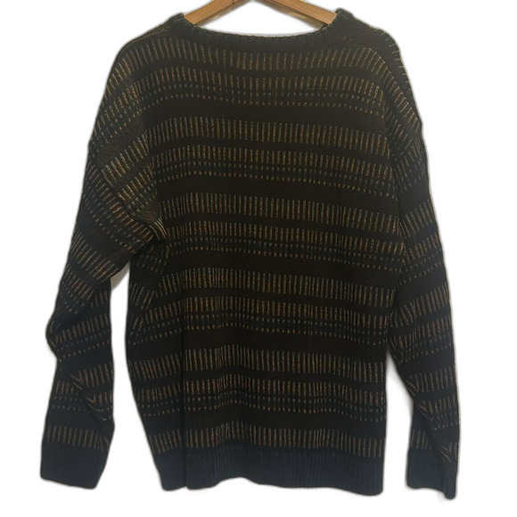 Vtg Geoffrey Beene striped cozy pullover sweater size large - Picture 8 of 8